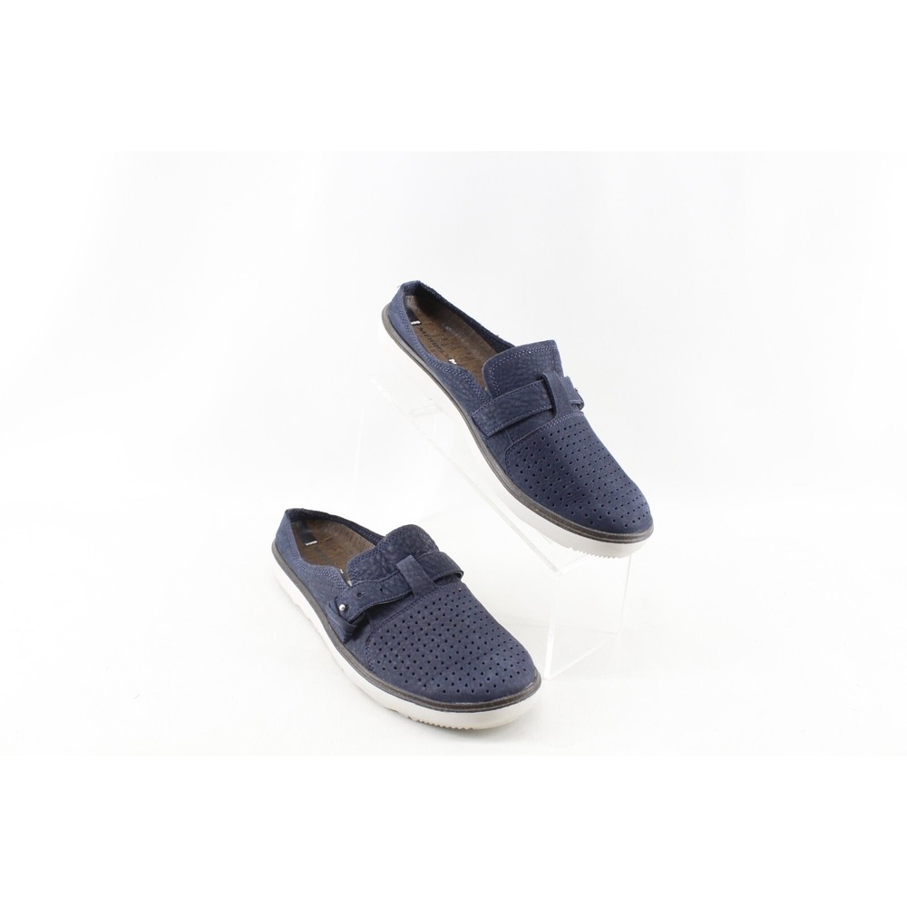 Merrell Mens Around Town Mule Slip On Shoes‎ US 10 Navy Blue Leather J03700